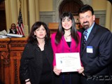 Gia with her proud parents